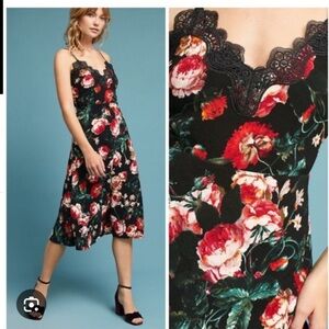 Anthropologie Autumnal Slip Dress